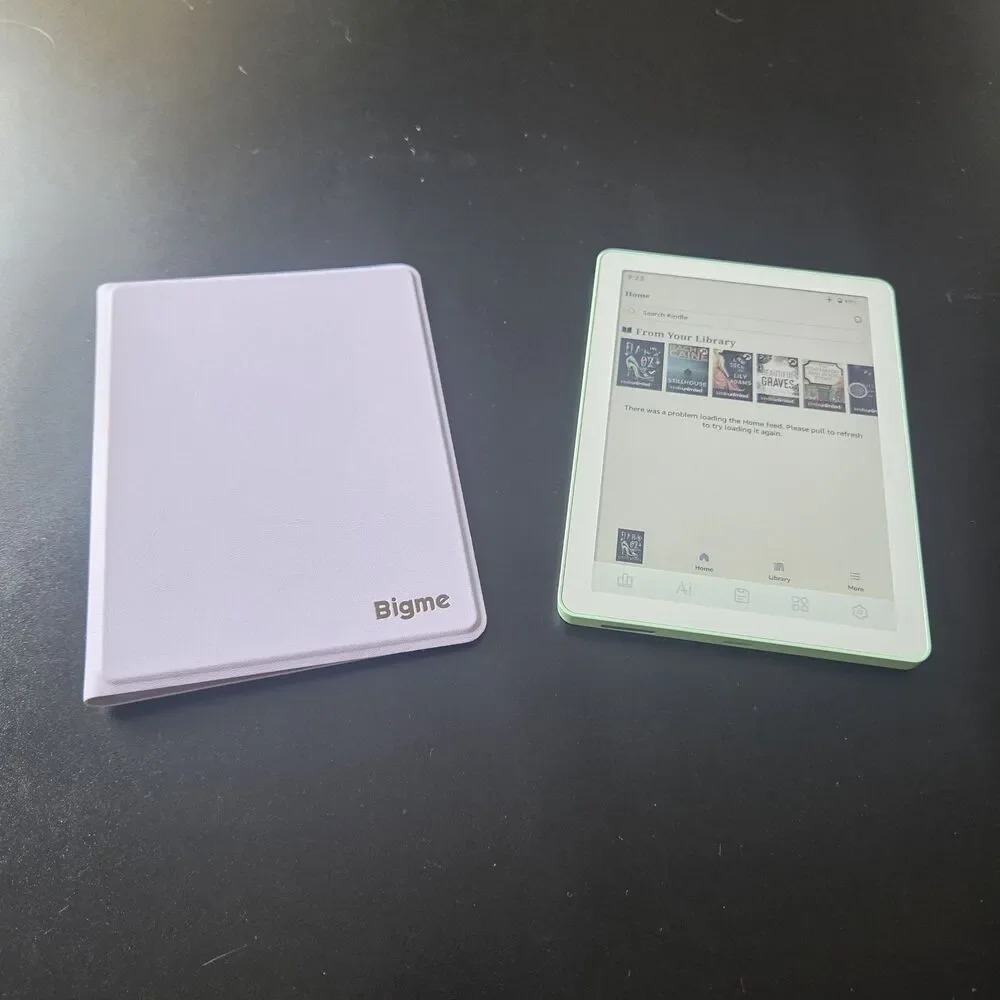 Bigme B6 Color [Green]+Lilac Magnetic Case Bundle, E-Ink eReader Tablet 4G+64G